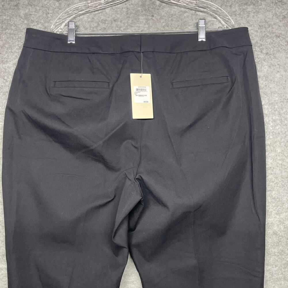 NWT Sejour Womens 18W Curvy Fit Pants Black Trousers High Rise Straight Stretch - Picture 9 of 12